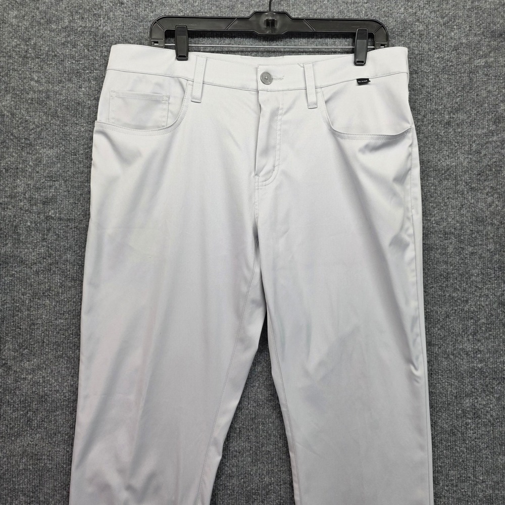 Travis Mathew Mens Golf Pants Light Gray Size 34 Polyester Performance